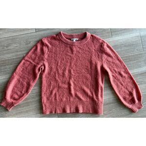 Toad&Co Cappuccino Boucle Sweater L Terracotta 75% Wool Pullover Crewneck